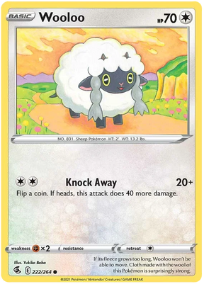 Wooloo Fusion Strike Pokemon Card Singles 222/264