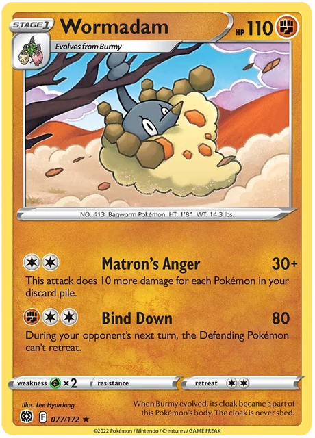 Wormadam Brilliant Stars Pokemon Card Singles 077/172