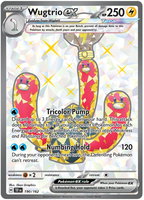 Wugtrio ex Temporal Forces Pokemon Single 190/162