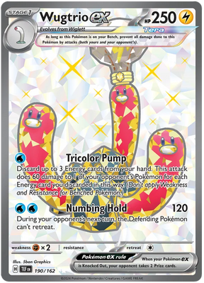 Wugtrio ex Temporal Forces Pokemon Single 190/162
