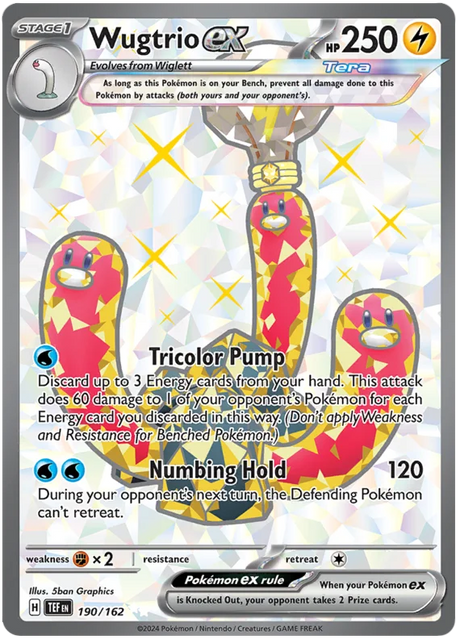 Wugtrio ex Temporal Forces Pokemon Single 190/162