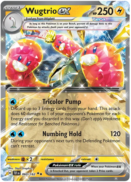 Wugtrio ex Temporal Forces Pokemon Single 060/162