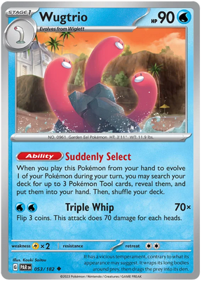 Wugtrio Paradox Rift Single Pokemon Card 053/182