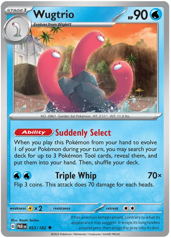 Wugtrio Paradox Rift Single Pokemon Card 053/182