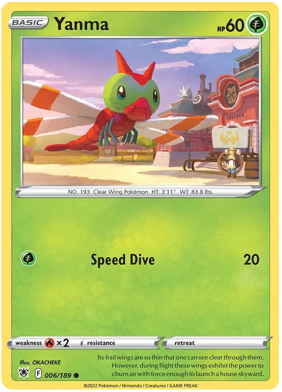 Yanma Astral Radiance Pokemon Card Singles 006/189