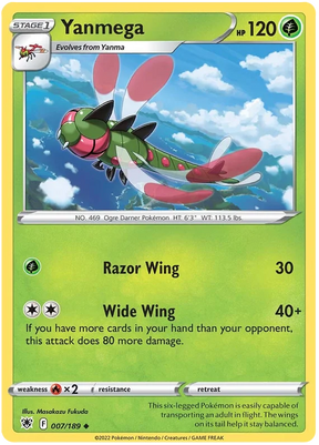 Yanmega Astral Radiance Pokemon Card Singles 007/189