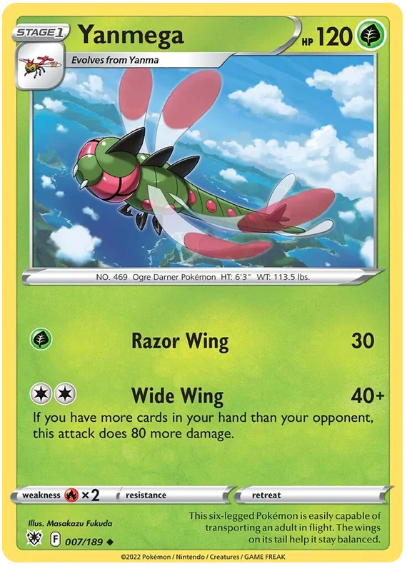 Yanmega Astral Radiance Pokemon Card Singles 007/189