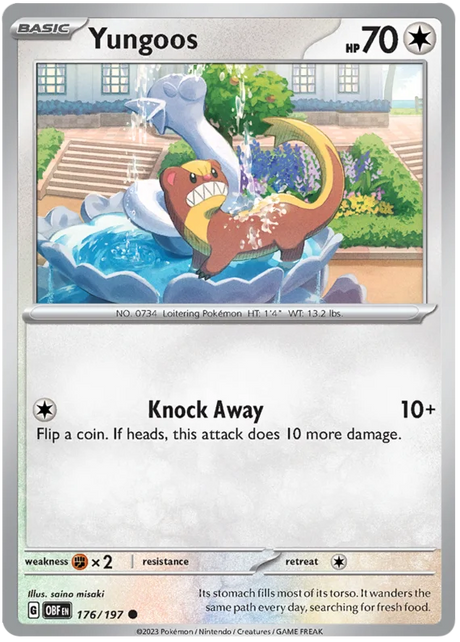 Yungoos Obsidian Flames Single Pokemon Card