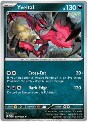 Yveltal Paradox Rift Single Pokemon Card 118/182