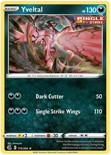 Yveltal Fusion Strike Pokemon Card Singles 175/264