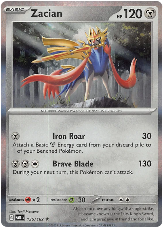 Zacian Paradox Rift Single Pokemon Card 136/182