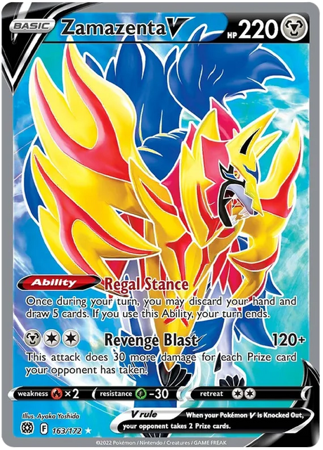 Zamazenta V Brilliant Stars Pokemon Card Singles 163/172