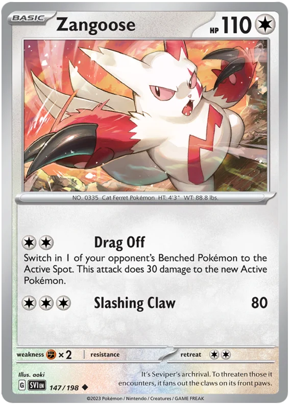 Zangoose 147 Scarlet & Violet Base Set Pokemon Card Single