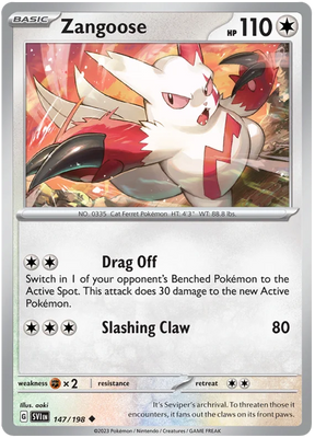 Zangoose 147 Scarlet & Violet Base Set Pokemon Card Single