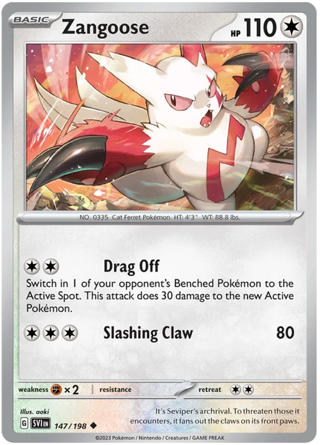 Zangoose 147 Scarlet & Violet Base Set Pokemon Card Single