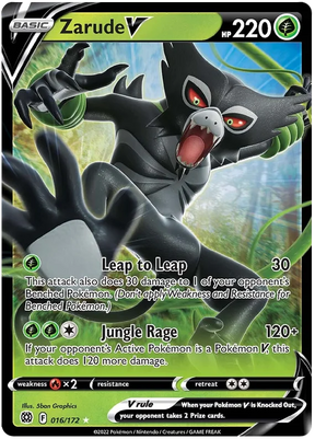 Zarude V Brilliant Stars Pokemon Card Singles 016/172