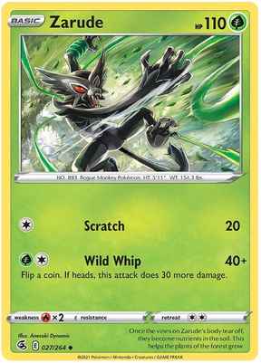 Zarude Fusion Strike Pokemon Card Singles 027/264