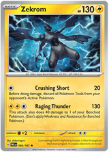 Zekrom Paradox Rift Single Pokemon Card 066/182