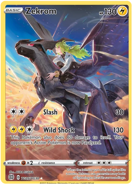 Zekrom Brilliant Stars Trainer Gallery Pokemon Card Singles TG05/TG30