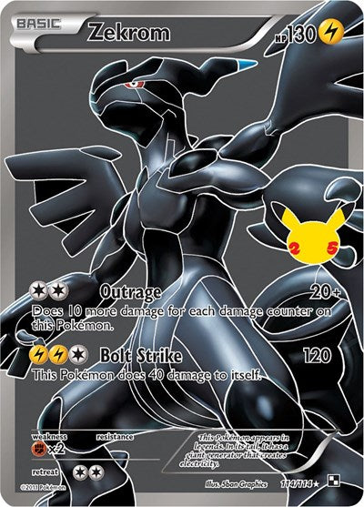 Zekrom Celebrations Classic Collection Pokemon Card Single 114/114