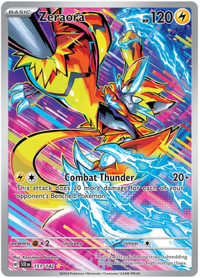 Zeraora Illustration Rare Stellar Crown Pokemon Single Card 151/142