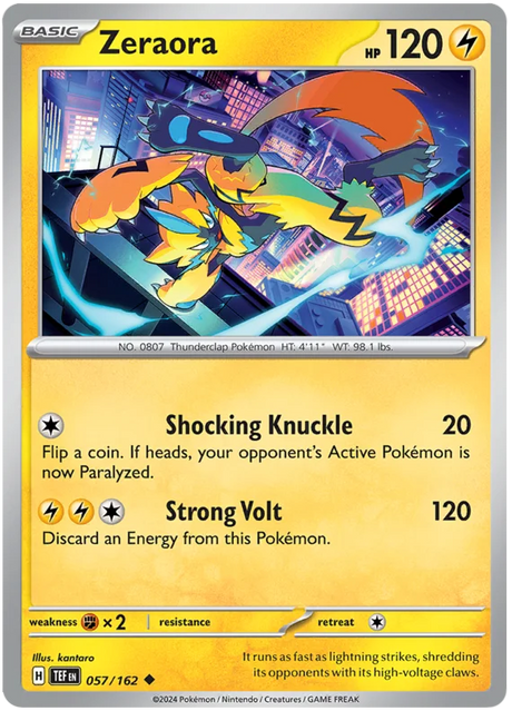 Zeraora Temporal Forces Pokemon Single 057/162