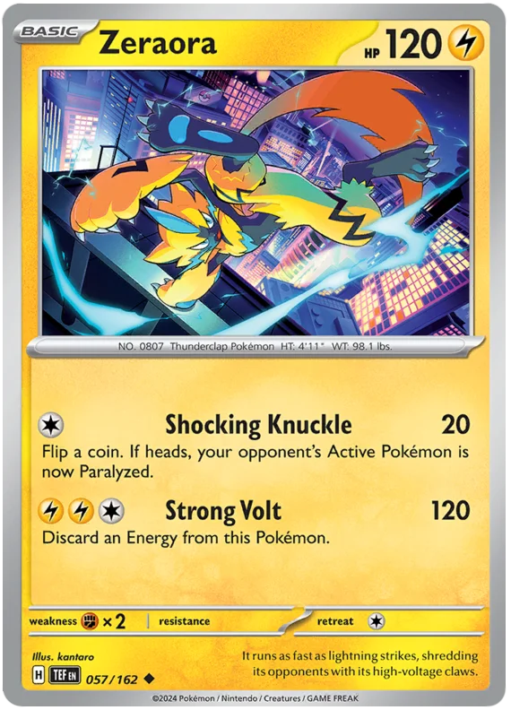 Zeraora Temporal Forces Pokemon Single 057/162