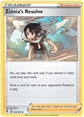 Zinnia's Resolve 164/203 - Pokemon TCG Evolving Skies card