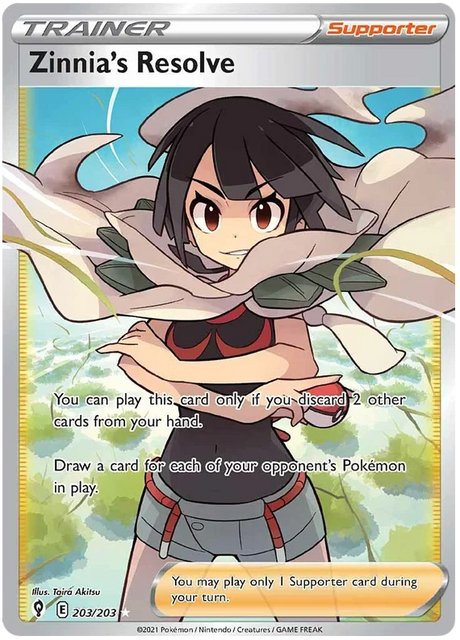 Zinnia's Resolve (Full Art) 203/203 - Pokemon TCG Evolving Skies card