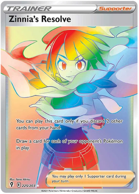 Zinnia's Resolve (Secret) 225/203 - Pokemon TCG Evolving Skies card
