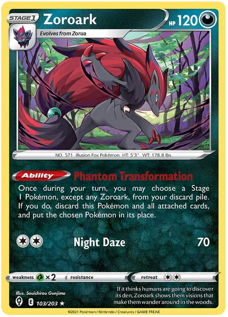 Zoroark 103/203 - Pokemon TCG Evolving Skies card