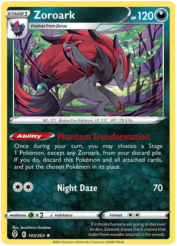 Zoroark 103/203 - Pokemon TCG Evolving Skies card