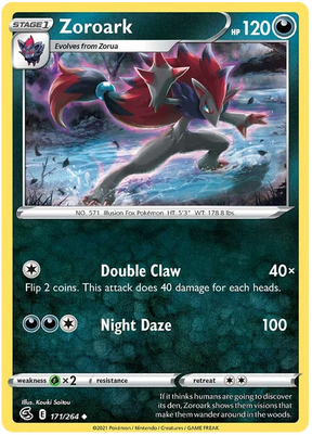 Zoroark Fusion Strike Pokemon Card Singles 171/264