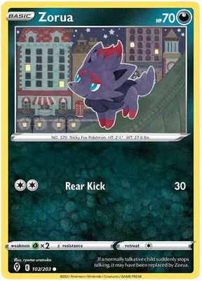 Zorua 102/203 - Pokemon TCG Evolving Skies card