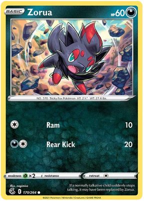 Zorua Fusion Strike Pokemon Card Singles 170/264