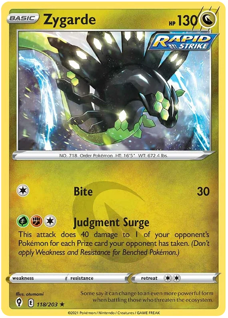 Zygarde 118/203 - Pokemon TCG Evolving Skies card