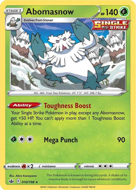 Abomasnow 010 - Pokemon TCG Chilling Reign card