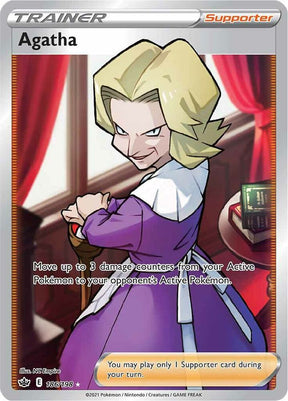 Agatha (Full Art) 186 - Pokemon TCG Chilling Reign card