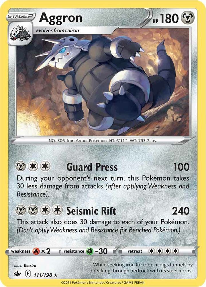 Aggron 111 - Pokemon TCG Chilling Reign card