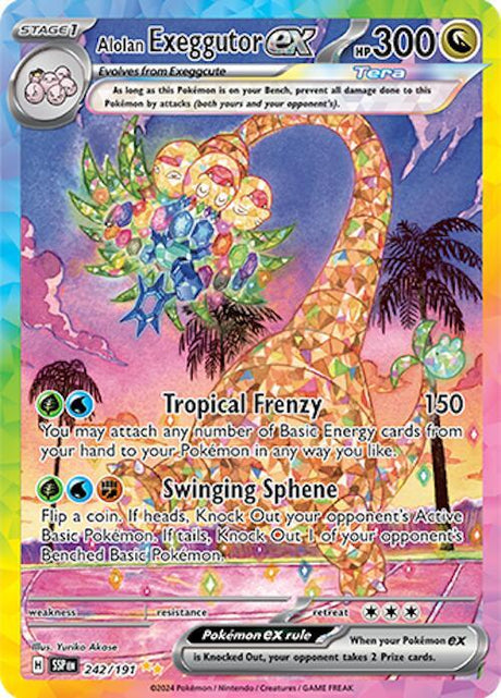 Alolan Exeggutor ex 242/191 - Pokemon TCG Surging Sparks card