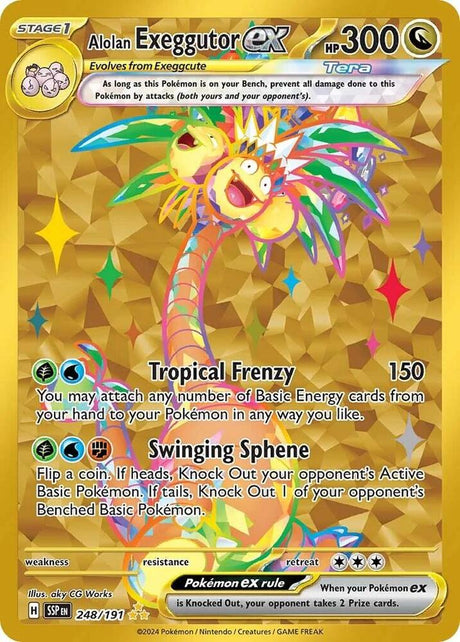 Alolan Exeggutor ex 248/191 - Pokemon TCG Surging Sparks card
