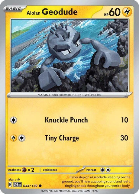 Alolan Geodude 044/159 - Pokemon TCG Journey Together card