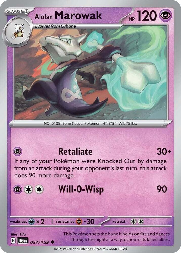Alolan Marowak 057/159 - Pokemon TCG Journey Together card