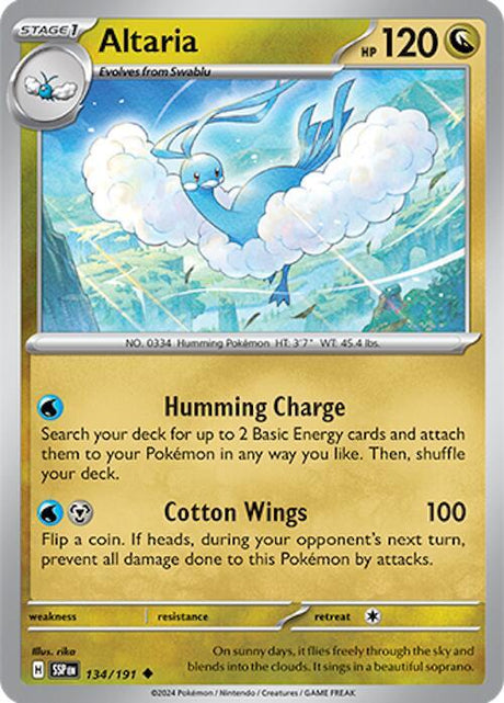 Altaria 134/191 - Pokemon TCG Surging Sparks card