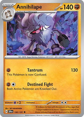 Annihilape 100/191 - Pokemon TCG Surging Sparks card