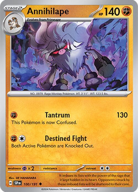 Annihilape 100/191 - Pokemon TCG Surging Sparks card