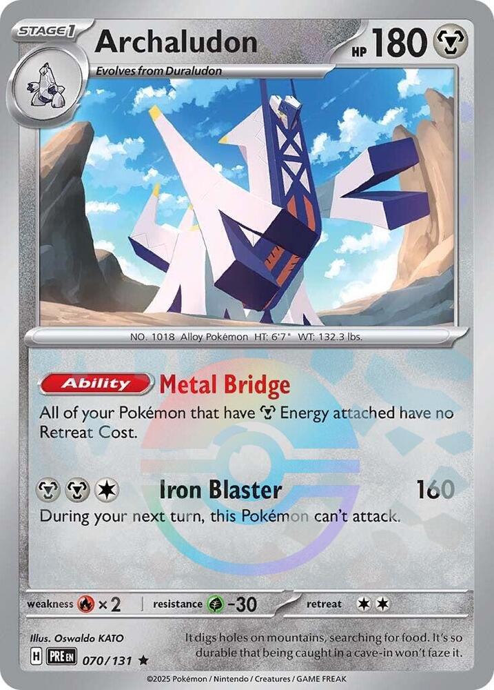 Archaludon 070/131 - Poké Ball Reverse Holo - Pokemon TCG Prismatic Evolutions card