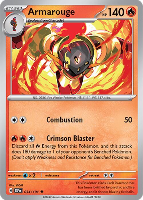 Armarouge 034/191 - Pokemon TCG Surging Sparks card