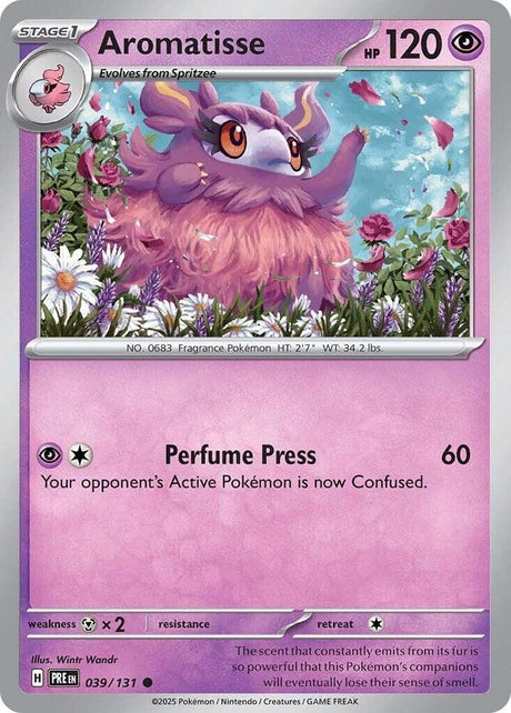 Aromatisse 039/131 - Standard card artwork - Pokemon TCG Prismatic Evolutions card