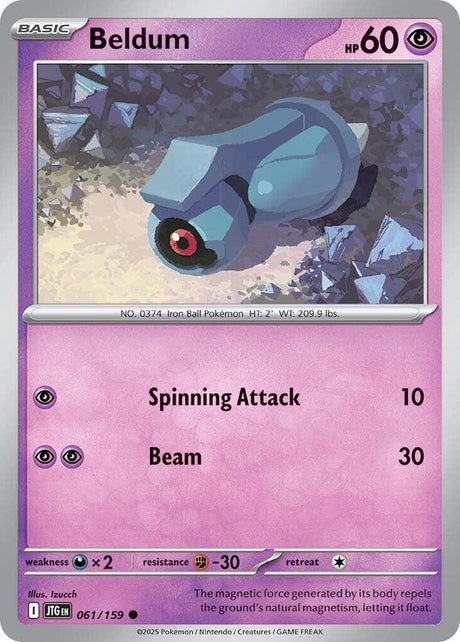 Beldum 061/159 - Pokemon TCG Journey Together card
